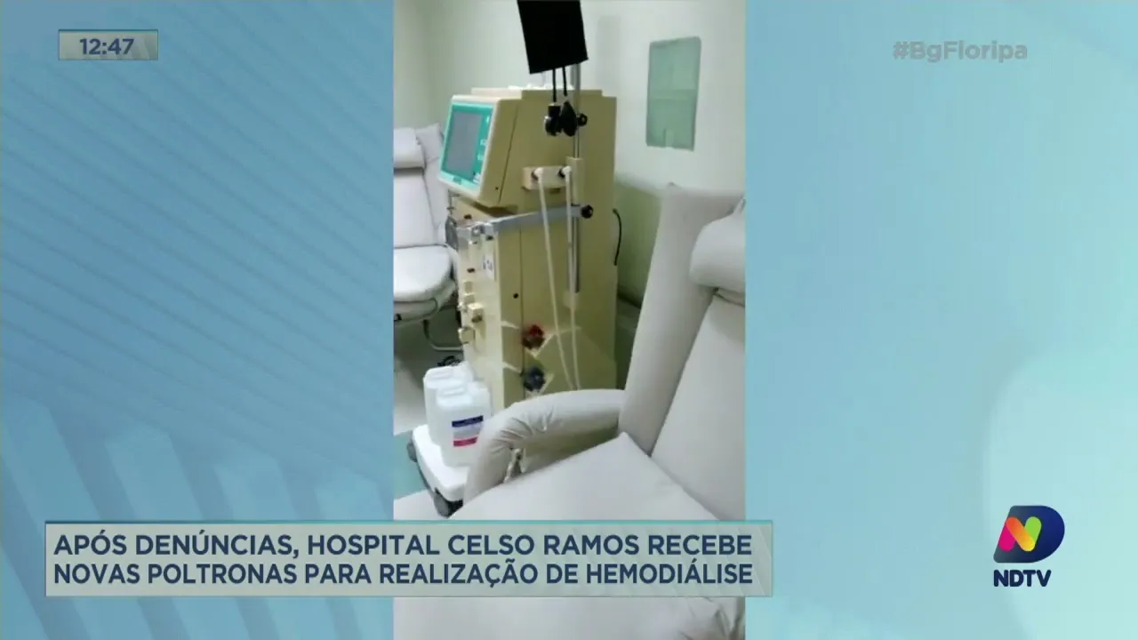 Após denúncia, Hospital Celso Ramos recebe novas poltronas para realização de hemodiálise