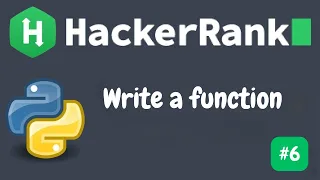 Write a Function - HackerRank Python Solution Leap Year Checker Python for Beginners