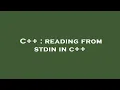 C reading from stdin in c