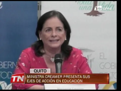 Ministra Creamer presenta sus ejes de acción en educación