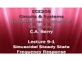 ECE205 Lecture 9-1 Sinusoidal Steady-State Frequency Response
