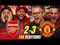 Lagu Arsenal \u0026 Manchester United Fans React to Arsenal 2-3 Manchester United | Premier League Reactions