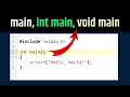 int main vs void main in C Language hindi Data type in C int main vs void main