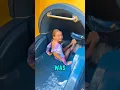 Going down the biggest waterslide at Disneyland