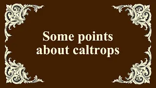 Some points about caltrops