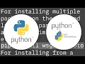 How to install multiple python packages at once using pip