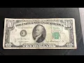 1950 10 Dollar Bill Found at a Bank