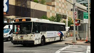 Front POV NJT Route 107X South Orange Express Full Ride onboard a 2008 NABI 40-SFW