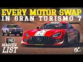 Full Master List of GT7 Engine Swaps GT7 1 48 Update Gran Turismo 7 Motor Swaps Compilation