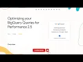 Optimizing your BigQuery Queries for Performance 2 5 Data Engineer Learning path