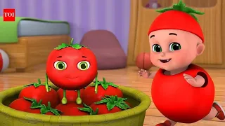 आहा टमाटर बड़े मजेदार | Hindi poems | nursery rhymes for kids #ahatamatarbademazedar