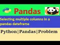 How to Select multiple columns in a pandas dataframe Selecting multiple columns in pandas dataframe