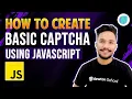 How To Create Basic Captcha Using Javascript JavaScript Tutorial