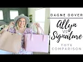 Dagne Dover Allyn VS Signature Tote Comparison