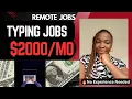 Remote Typing Jobs You Can Start Now No Interview No Experience