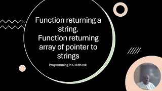 Returning a single string from Function Function returning multiple strings using array of pointer