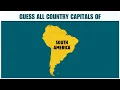 Guess ALL South American Country Capitals Capital City Quiz Learn Capitals of S A