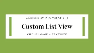 Basics of Android Custom ListView