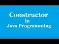 Constructor in Java with Example What is Constructors in Java java programming tutorial
