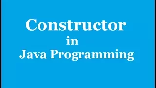 Constructor in Java with Example What is Constructors in Java java programming tutorial