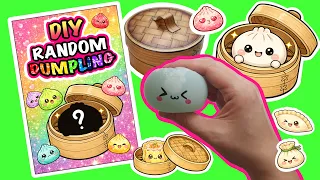 💕Paper DIY💕 Viral Dumpling Squishy Blindbag Game Book🎮 Tutorial✂️ 만두 스퀴시 말랑이 만들기 무료도안 ASMR