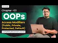 Lecture 3 - Access Modifiers in Java public private protected default Explained