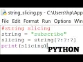 string slicing in python