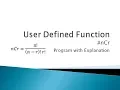 63 - Example Of User Defined Function