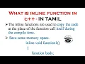 What is inline function in c programming in tamil