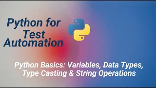 02 Python Basics Variables Data Types Type Casting String Operations