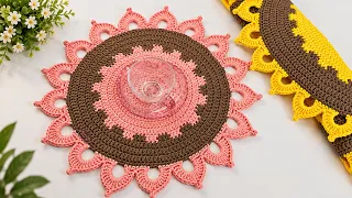 🌻😍 SOUSPLAT GIRASSOL EM CROCHÊ | PASSO A PASSO COMPLETO! APRENDA ESSA Lindeza! 🧶✨