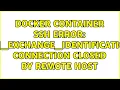 Docker container ssh error ssh - exchange