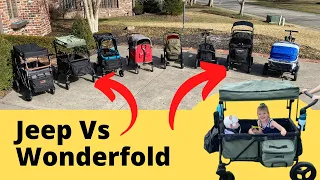 Jeep Wrangler vs Wonderfold Stroller Wagon Comparison!