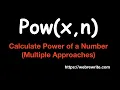 Pow x n LeetCode 50 Calculate Power of a Number