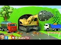Download Lagu Roadheader \u0026 Construction Trucks for Kids | Mountain Tunnel Construction for Children