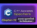Access Specifiers Basics of C Programming - 12 C CPP Tutorial in Malayalam