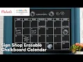 Online Class Sign Shop Erasable Chalkboard Calendar Michaels