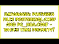 Databases Postgres files postgresql conf and pg - hba conf