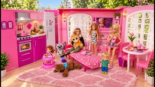 Satisfying Unboxing Barbie Doll & Dreamhouse Set Toys, ASMR Video