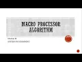 3 Macro Processor Algorithm