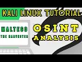 Kali Linux Tutorial Series Episode 8 Information Gathering - OSINT Analysis