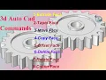 3D Auto Cad Commands How to Use Extrude Face Taper Copy Rotate Delete Colour Offset Move Face
