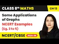 Some Applications of Graphs and NCERT Examples 3 to 5 Class 8 Maths Chapter 13 CBSE 2024-25