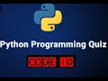 PYTHON QUIZ 3
