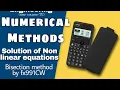 Bisection Method on Casio fx-991CW Solve Nonlinear Equations Easily Numerical Methods
