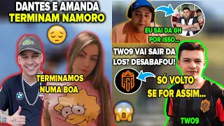 dantes e amanda terminam namoro two9 desabafa vai sair da los grandes maumau fala sobre saida gh 