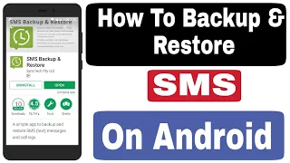 SMS Backup Restore - How To Backup Restore SMS On Android 2018
