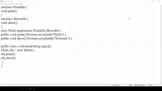 2 1 2 Multiple Inheritance using interface and static default methodsin interface