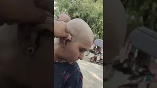 headshave telugu women mother long hair