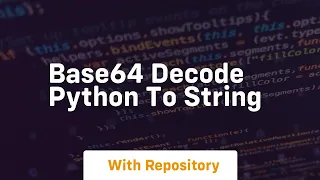 base64 decode python to string